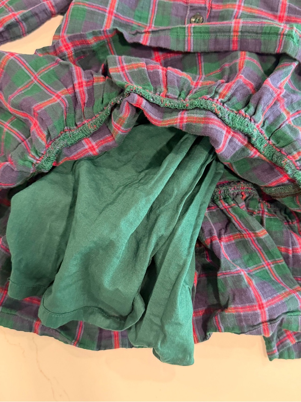 Nordstrom Girls Plaid Long-Sleeve Tiered Dress - Picture 5 of 5